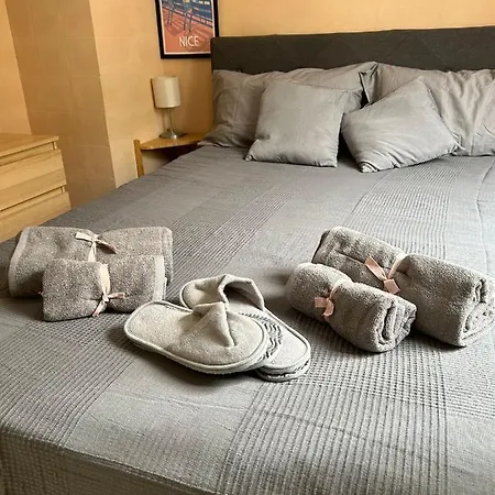 Bright Studio With Private Balcony In Nice Port شقة